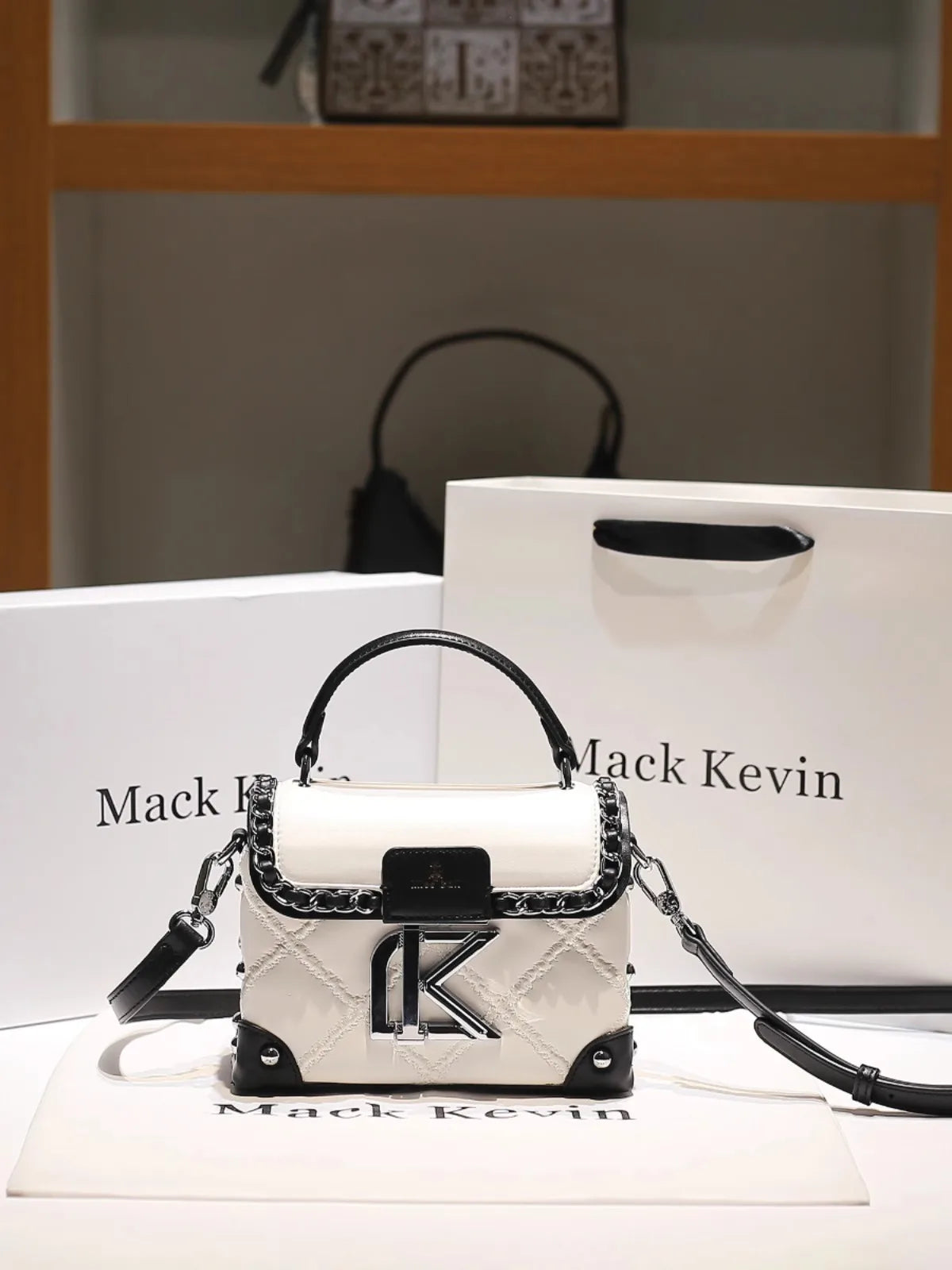 Sac Carré Bicolore Femme - Sac Bandoulière Soirée Cuir Tendance 2026 - badassmood