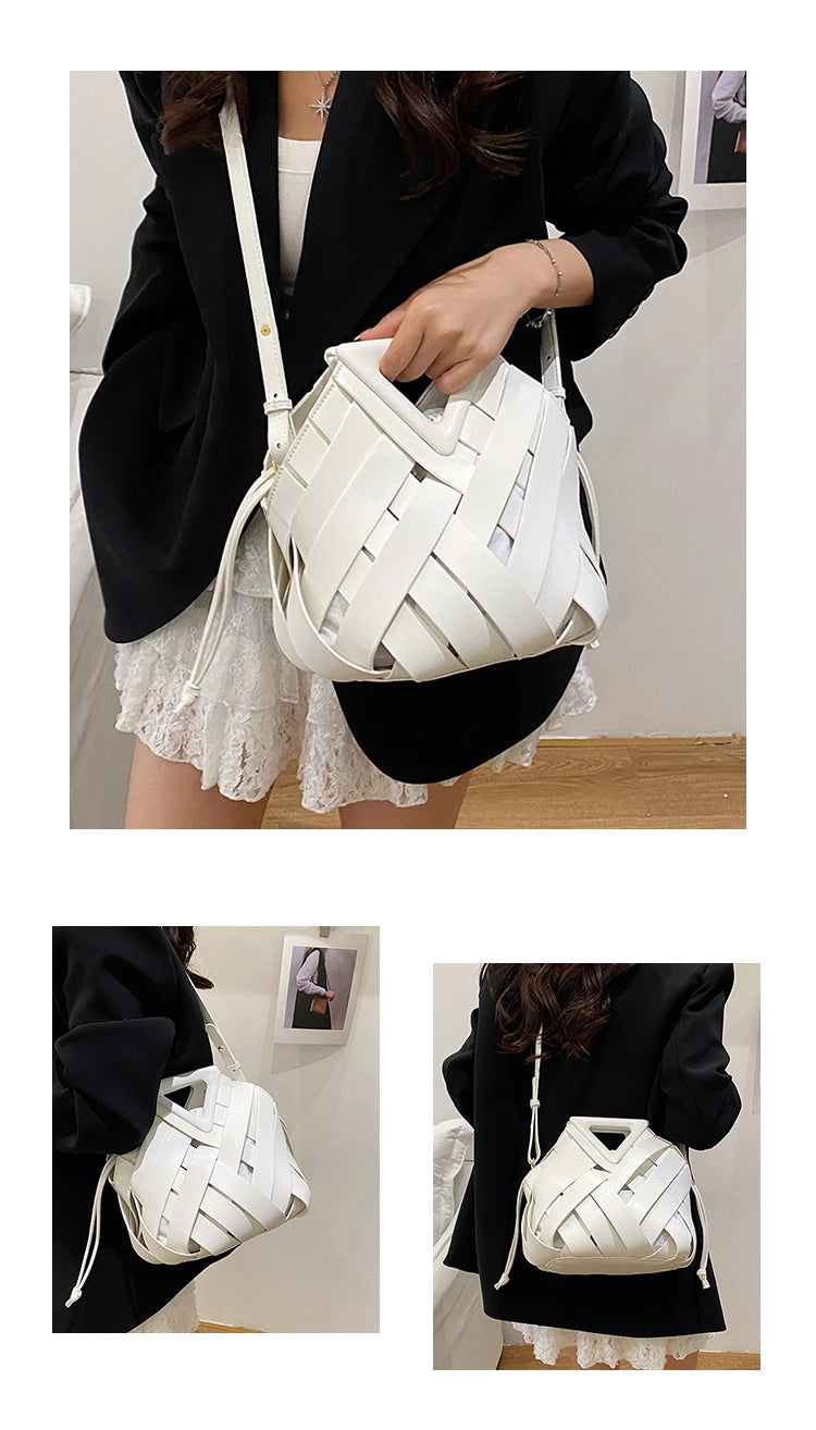 Sac Panier Ajouré Crossbody 2025 - Design Niche Grande Capacité Épaule Femme - badassmood