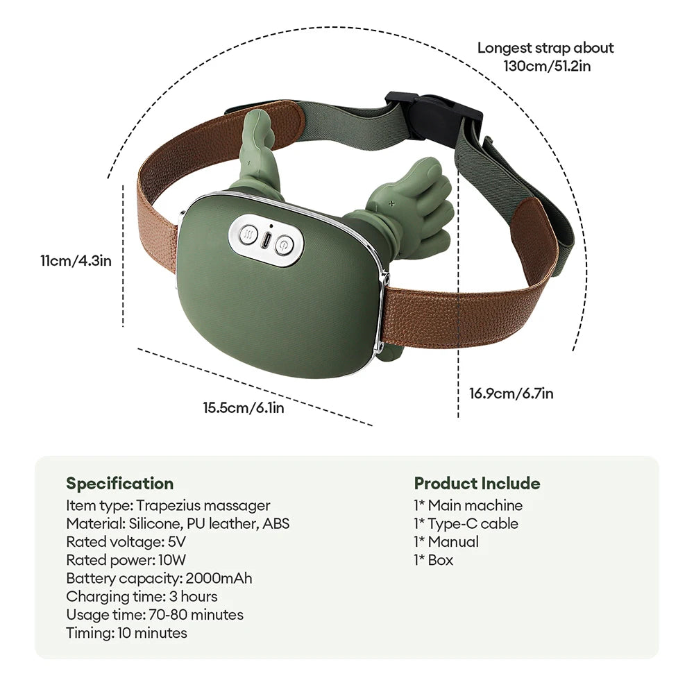 Masseur cervical 4D Bionique sans fil pour soulager la nuque et les épaules, dispositif de bien-être et santé de badassmood.com
