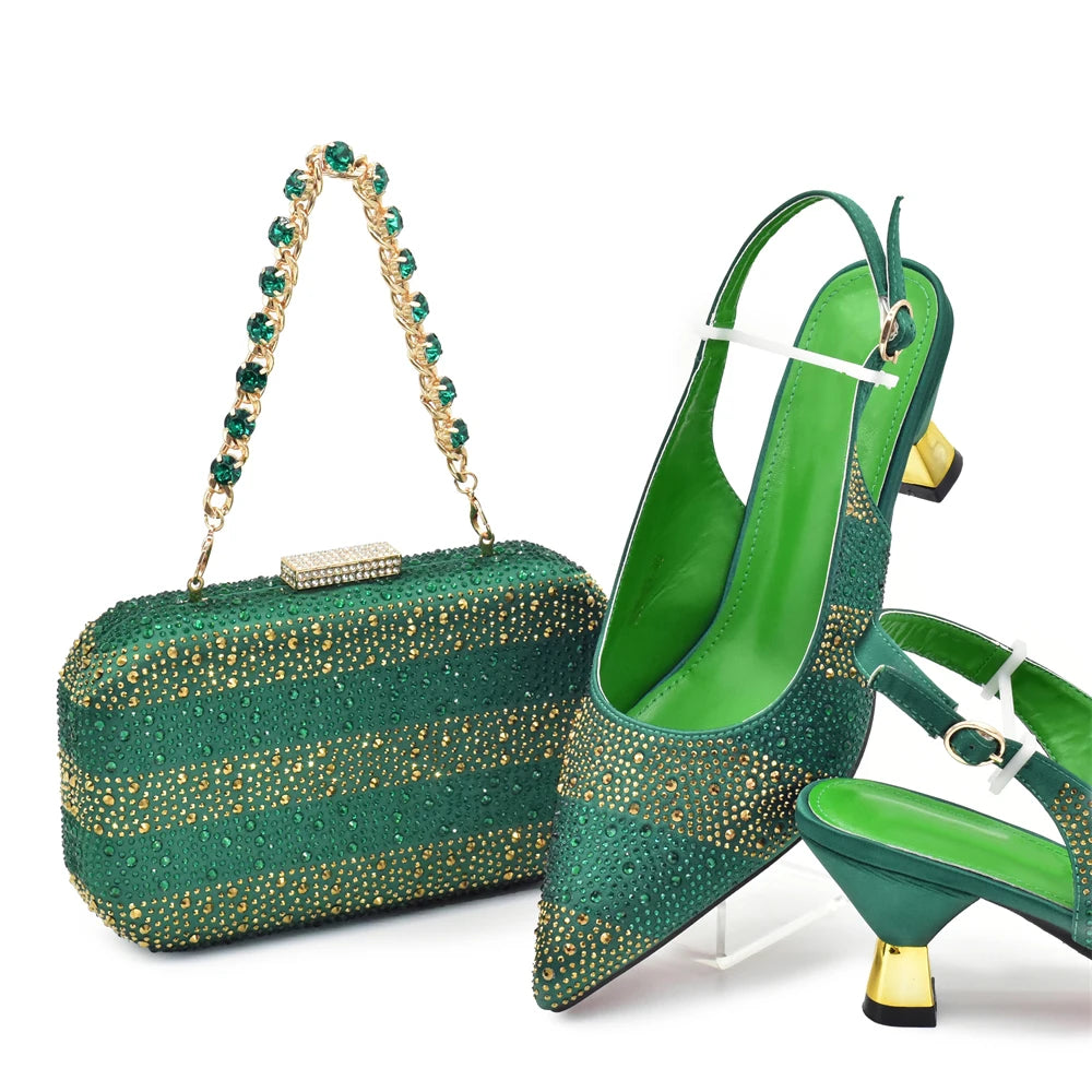 Ensemble Chaussures et Sac Italien Designer Mariage - Escarpins Luxe Femme Mariée Soirée - badassmood