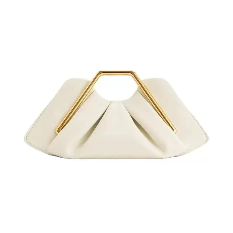 Sac Cloud Plissé Cuir Soft Niche - Pochette Soirée Pleatée Haut de Gamme Femme - badassmood