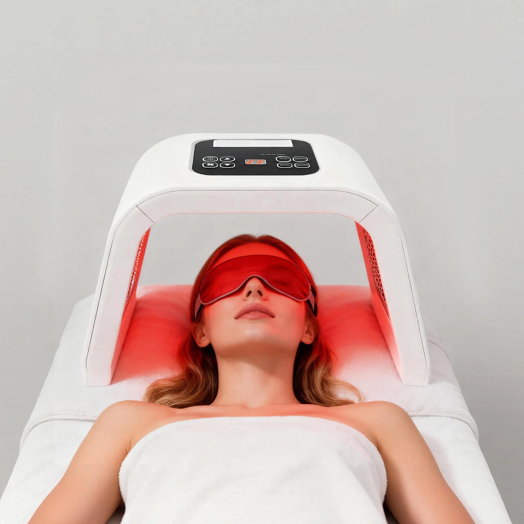 Masque LED Luminothérapie 7 Couleurs - 287 LEDs Soin Visage Rajeunissement Spa - badassmood