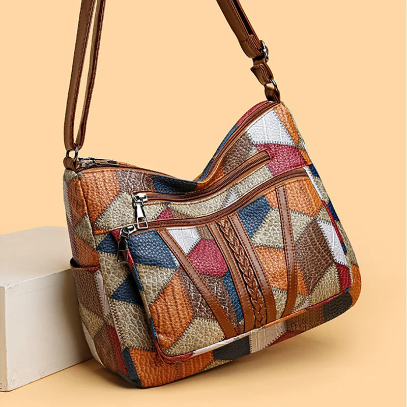 Sac à Main Vintage Femme Multi-Poches - Sac Bandoulière Rétro Élégant - badassmood