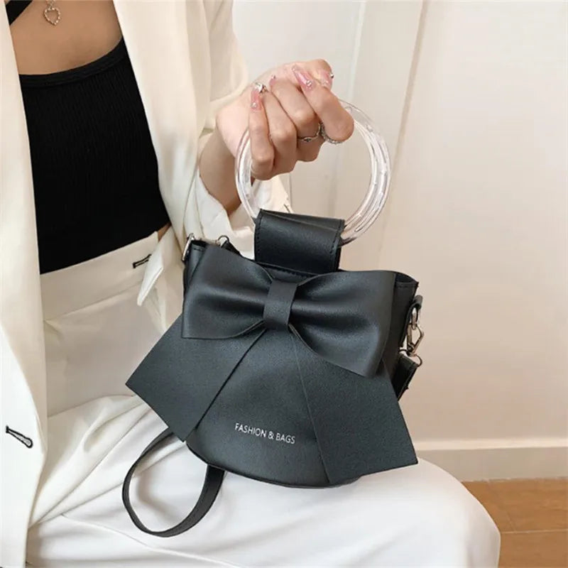 Sac Seau Femme avec Nœud Élégant - Sac Bandoulière Été Casual