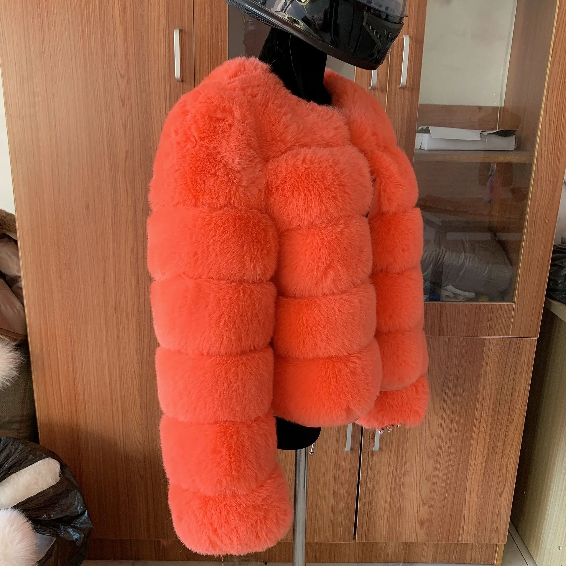 Manteau Fausse Fourrure Renard Femme - Veste Courte Luxe Fluffy Hiver - badassmood