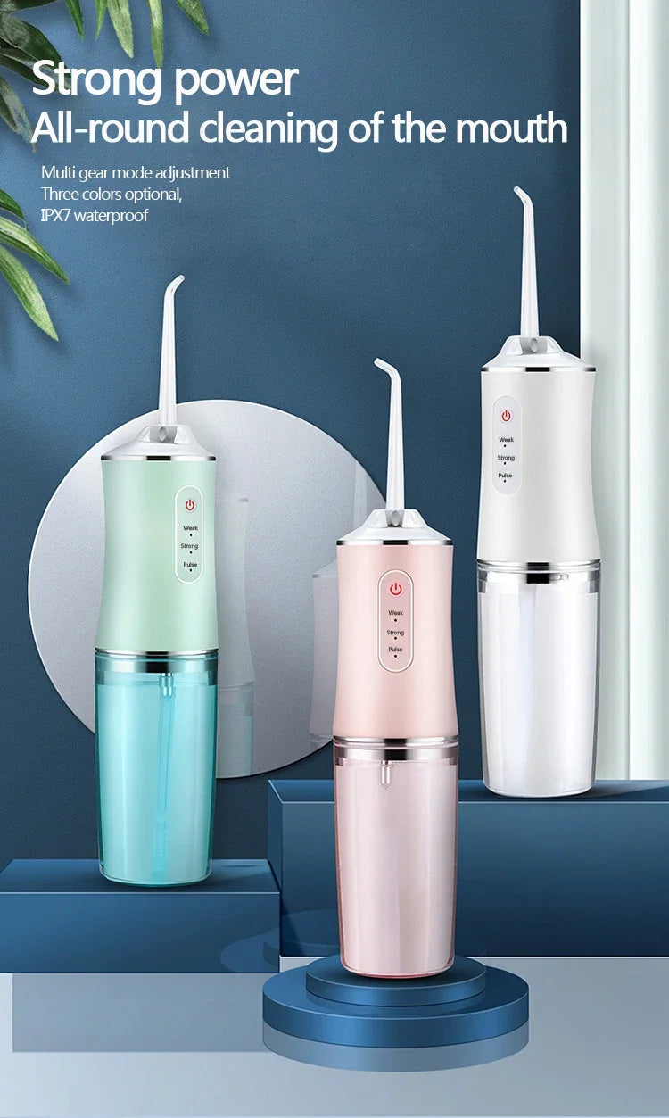 Oral Irrigator Dental Water Jet Flosser Appliance Pick Floss Dentistry Mouth Washing Machine Teeth Whitening Cleaning Tools - badassmood