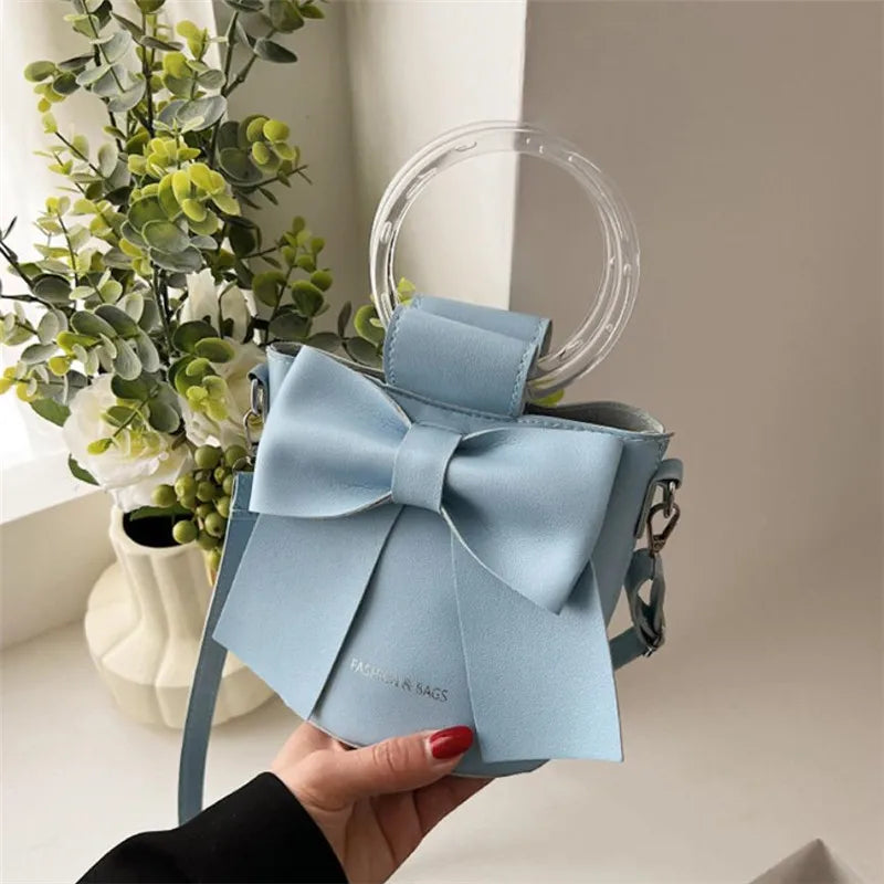 Sac Seau Femme avec Nœud Élégant - Sac Bandoulière Été Casual