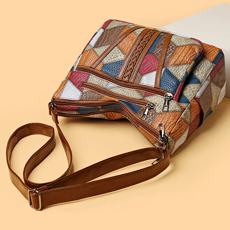 Sac à Main Vintage Femme Multi-Poches - Sac Bandoulière Rétro Élégant - badassmood