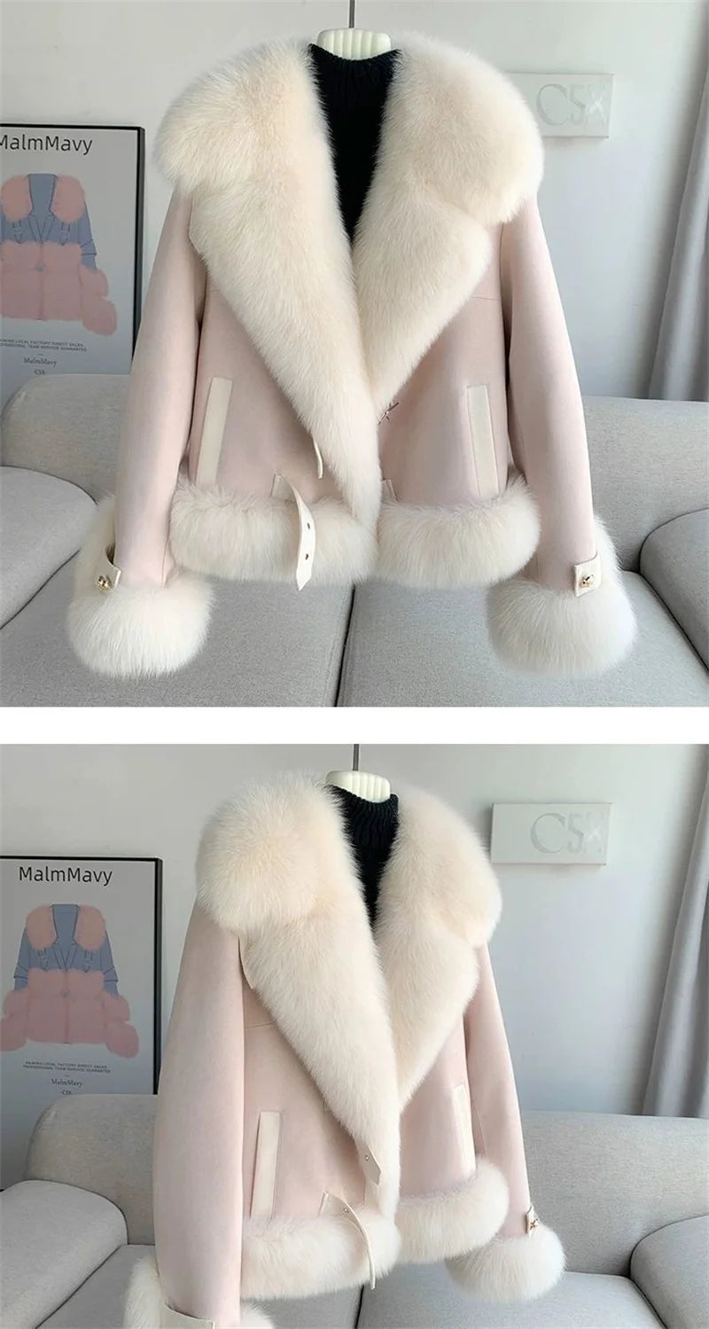 Veste Fausse Fourrure Vison Femme - Manteau Court Hiver Chaud Élégant - badassmood