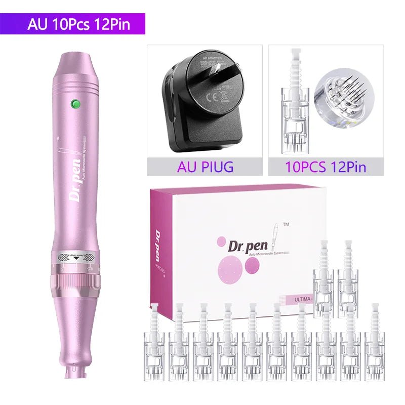 Dr. Pen Ultima M7 - Stylo Microneedling Sans Fil Professionnel + 10 Cartouches - badassmood