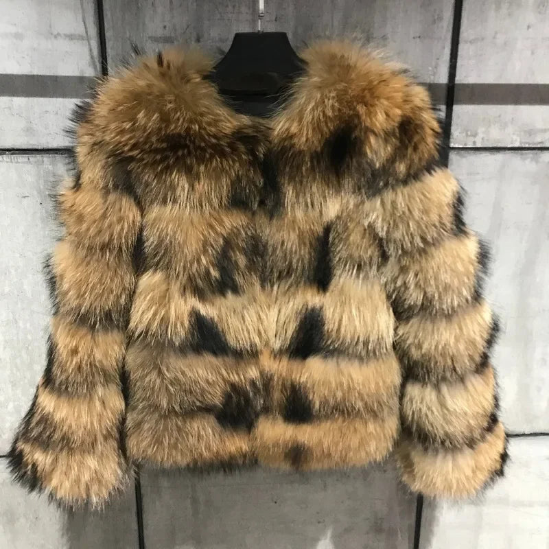 Manteau Fausse Fourrure Femme - Veste Courte Chaude Élégante Hiver - badassmood