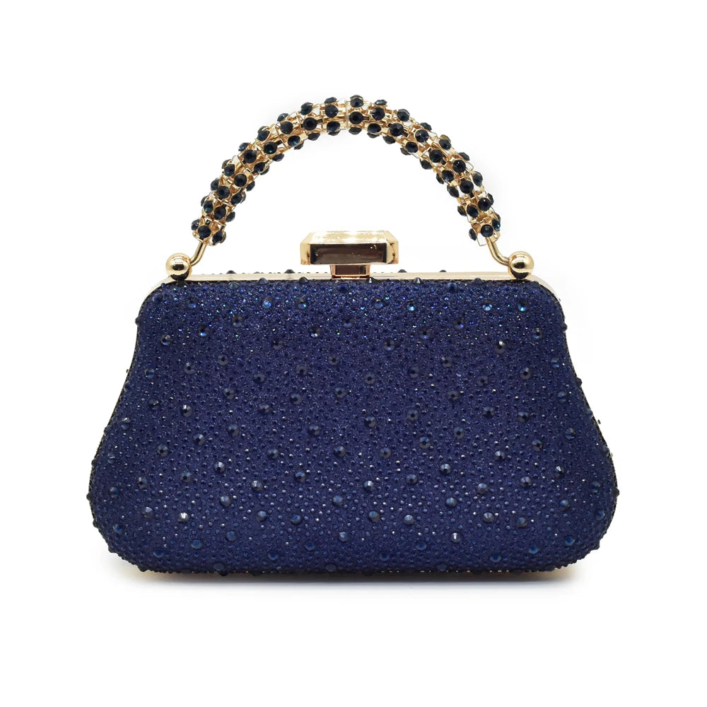 Ensemble Chaussures et Sac Italien Luxe Mariage Femme - Escarpins Strass Talon Haut 8cm - badassmood