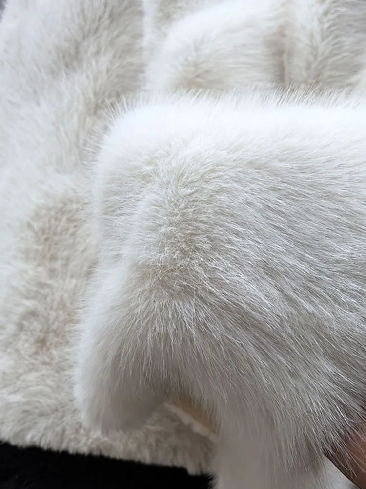 Veste Courte Fourrure Synthétique Femme - Blouson Crop Top Hiver Tendance - badassmood