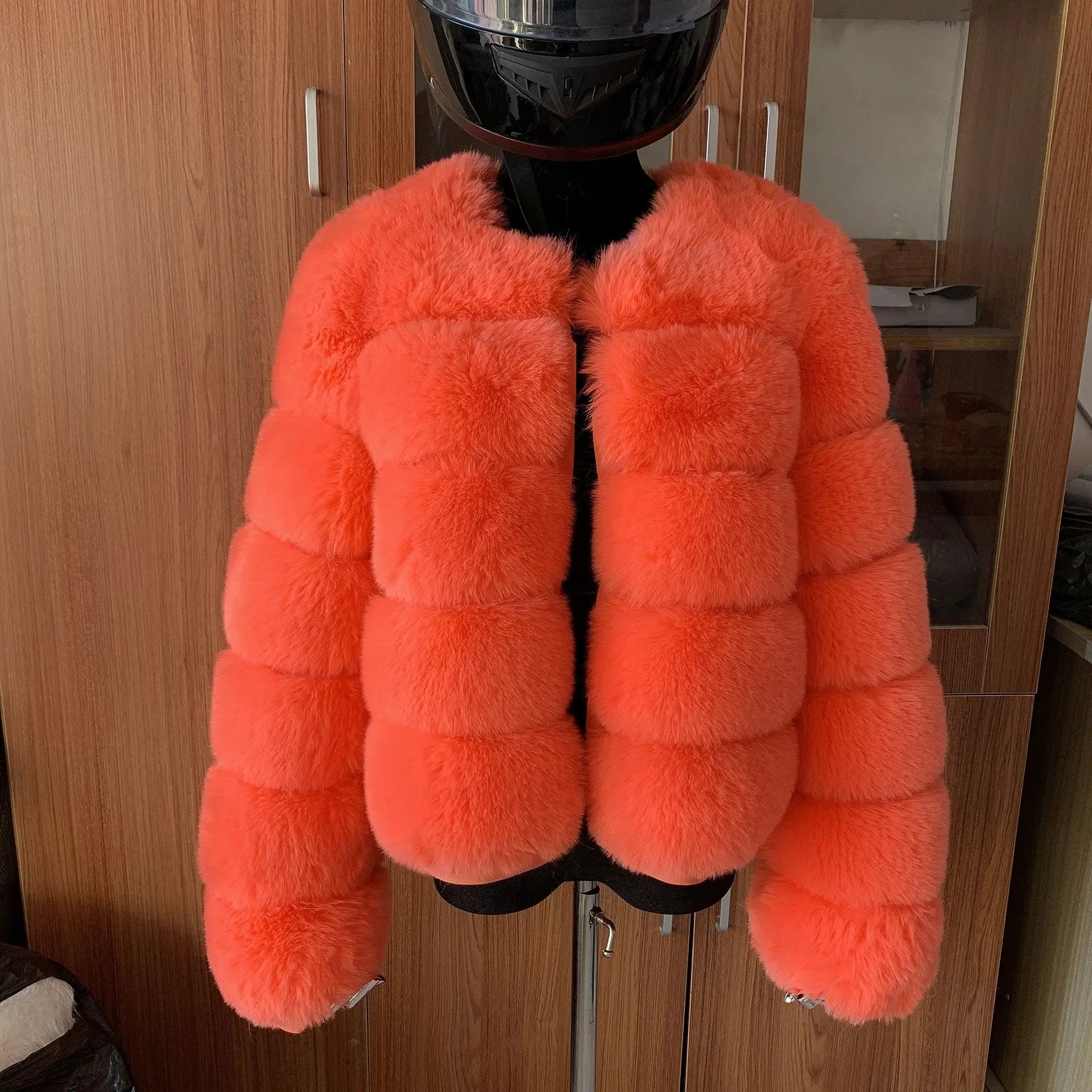 Manteau Fausse Fourrure Renard Femme - Veste Courte Luxe Fluffy Hiver - badassmood