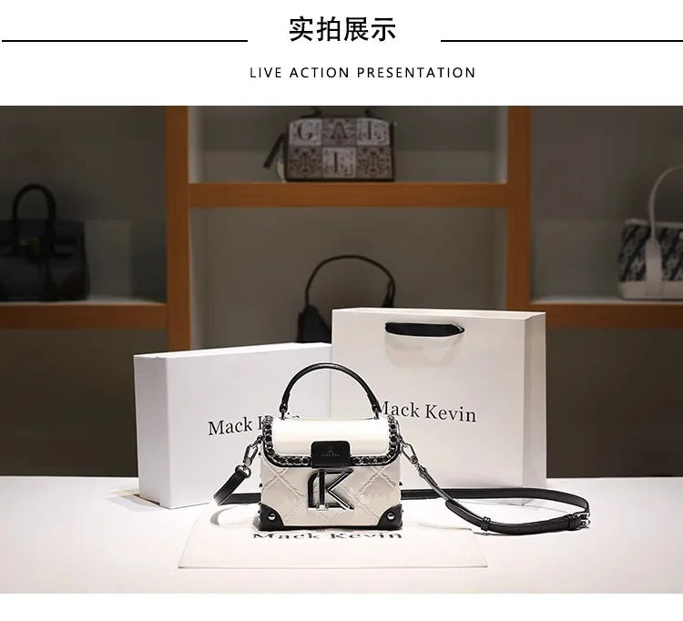 Sac Carré Bicolore Femme - Sac Bandoulière Soirée Cuir Tendance 2026 - badassmood