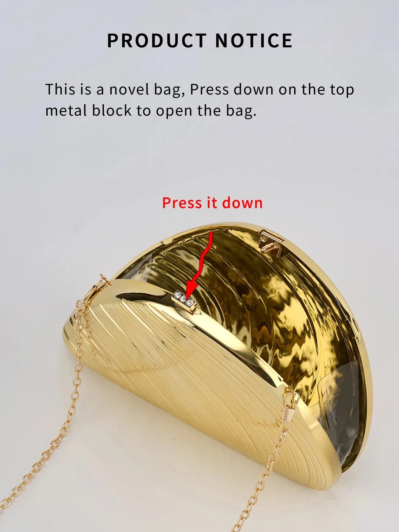 Pochette Coquillage Métal Acrylique Doré Argent - Sac Soirée Banquet Crossbody Femme - badassmood