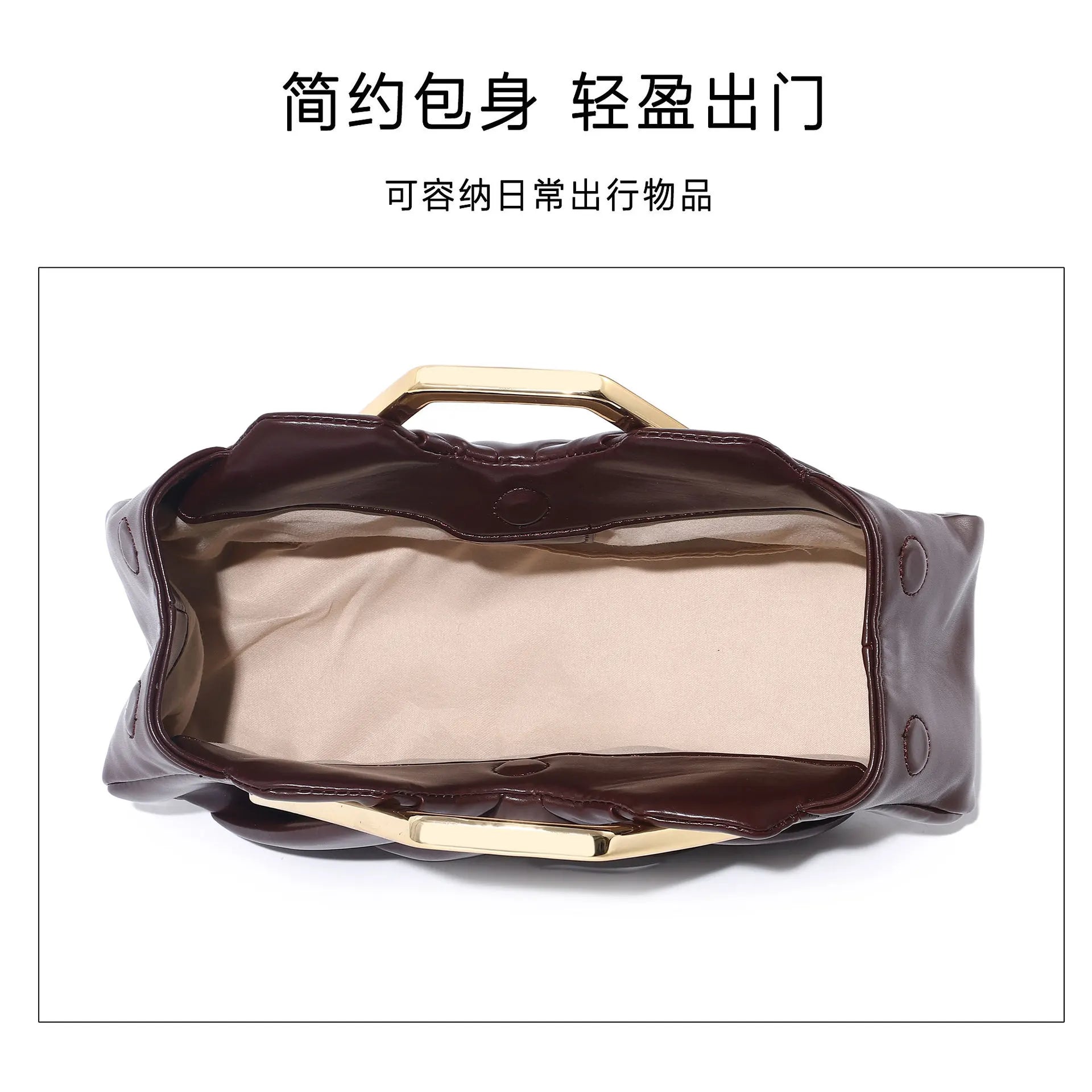 Sac Cloud Plissé Cuir Soft Niche - Pochette Soirée Pleatée Haut de Gamme Femme - badassmood