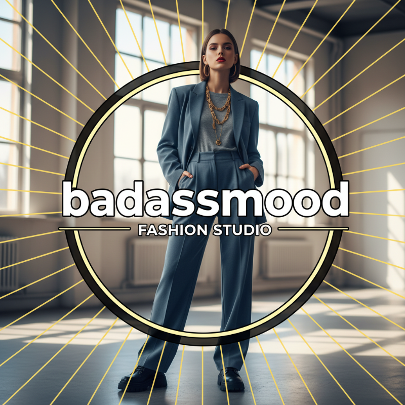 Logo badassmood lumineux et visible